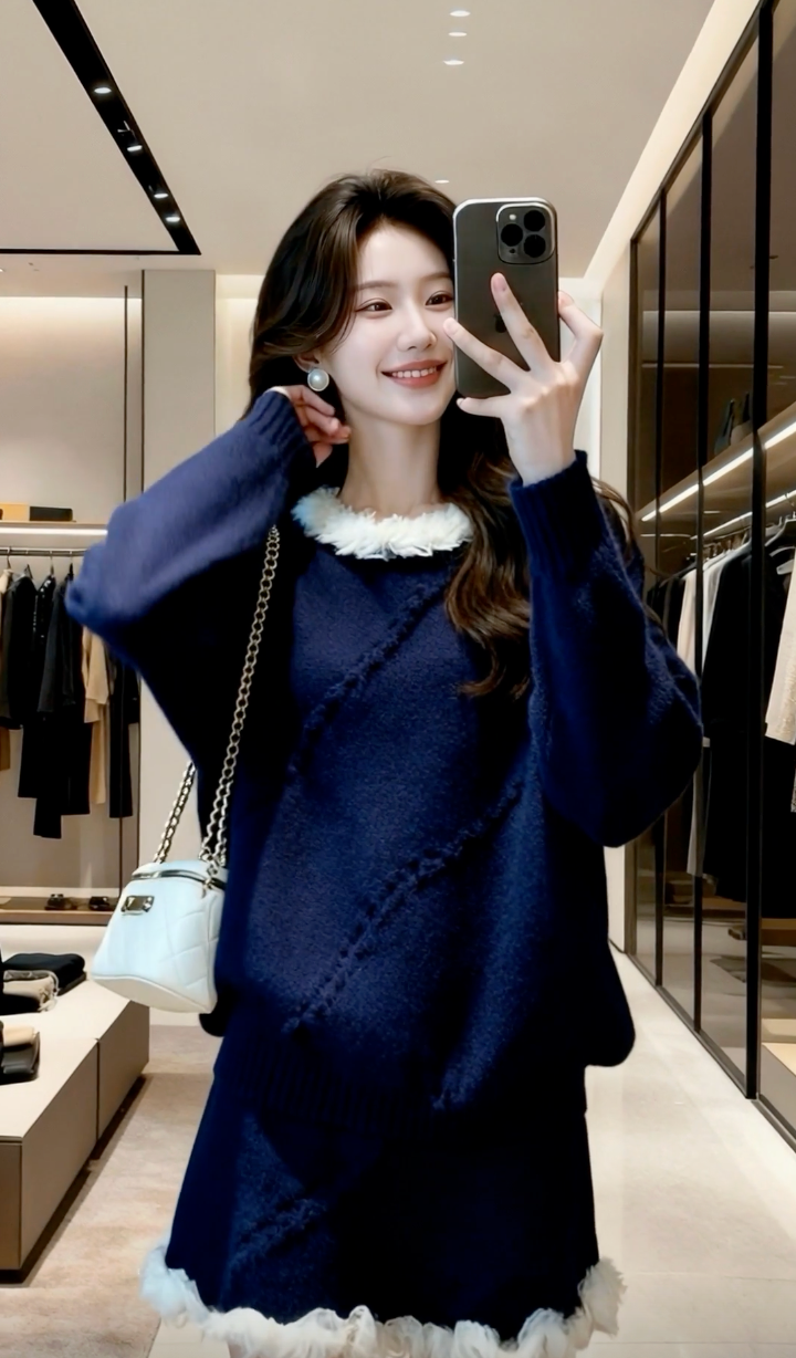 女装服装自拍模特