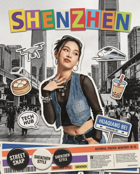 Y2K时代的拼贴海报