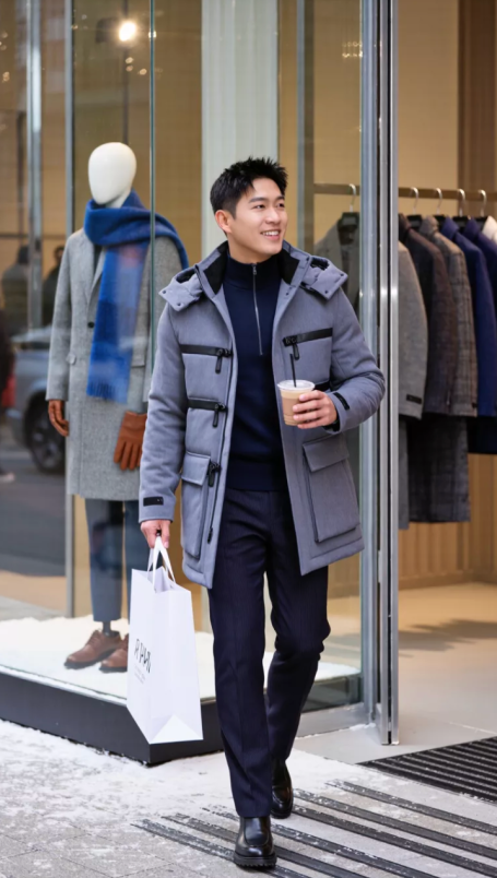 男装秋冬展示户外