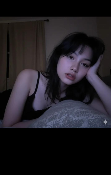 卧室微光里的慵懒瞬间写真美女