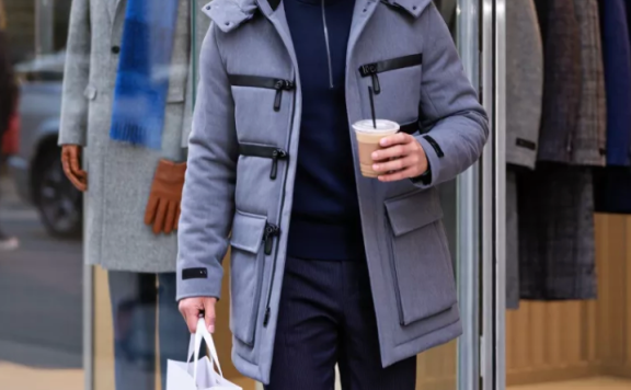 男装秋冬展示户外